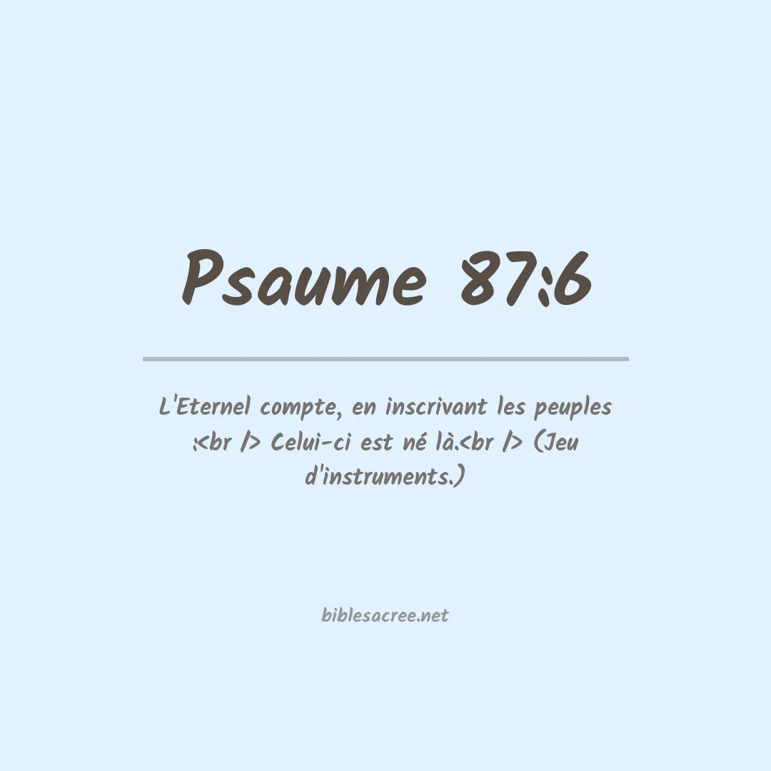 Psaume - 87:6