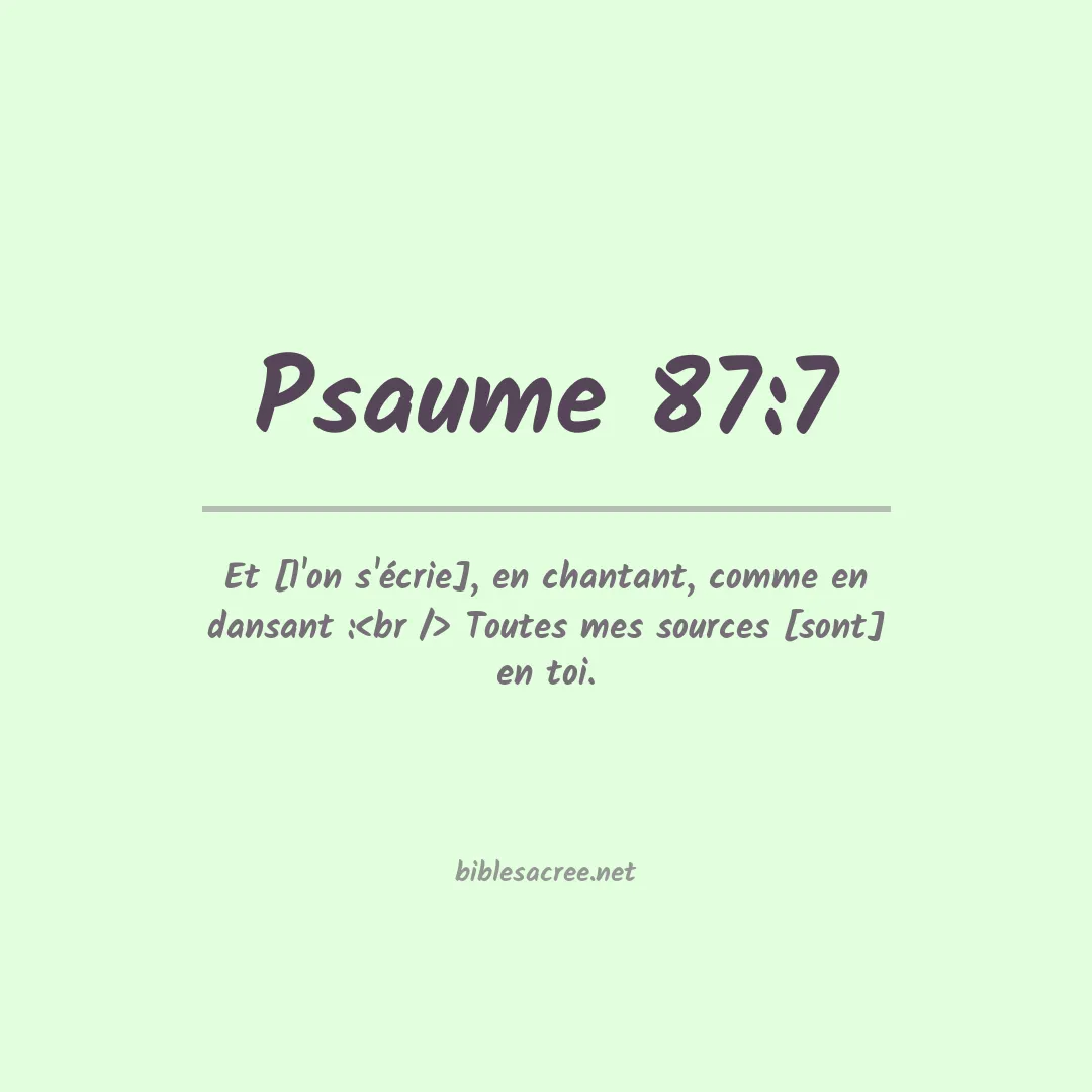 Psaume - 87:7