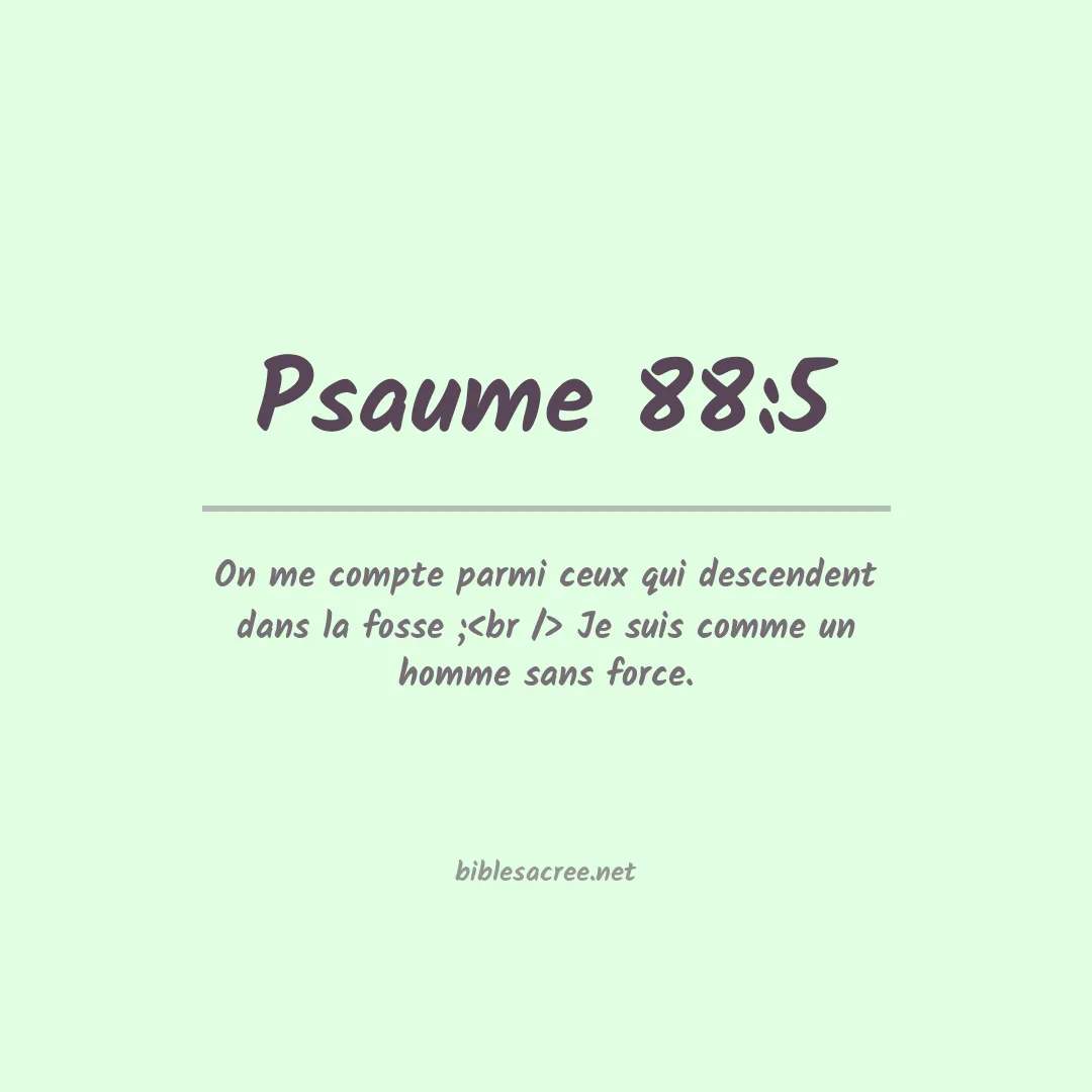 Psaume - 88:5