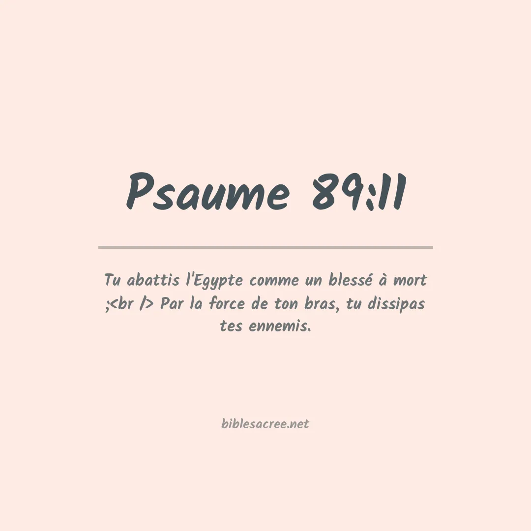 Psaume - 89:11