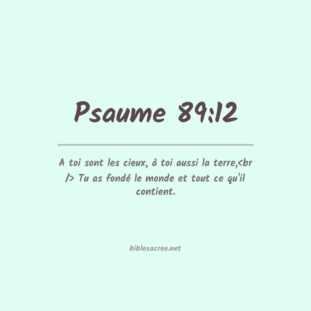 Psaume - 89:12