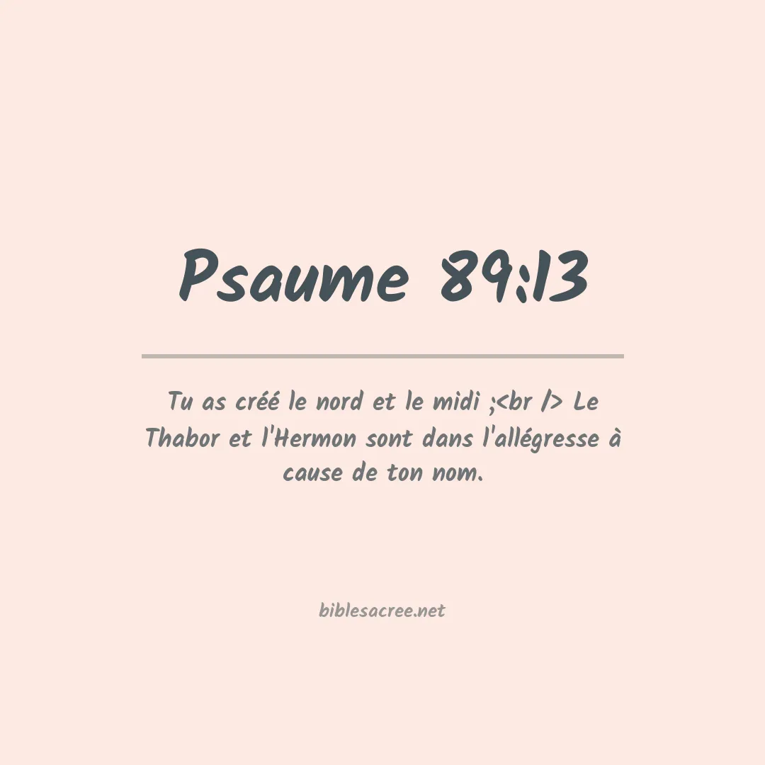 Psaume - 89:13