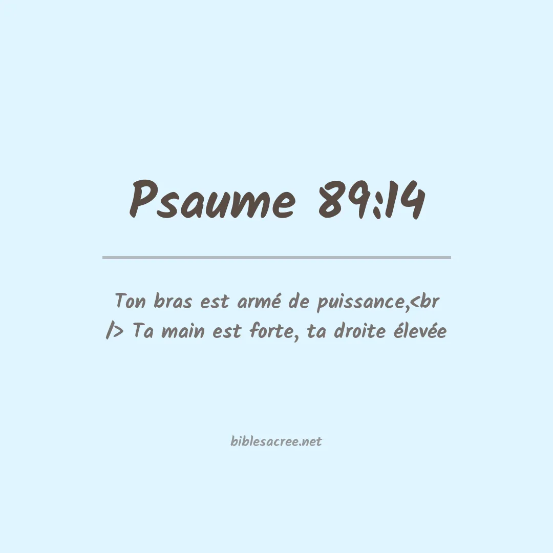 Psaume - 89:14