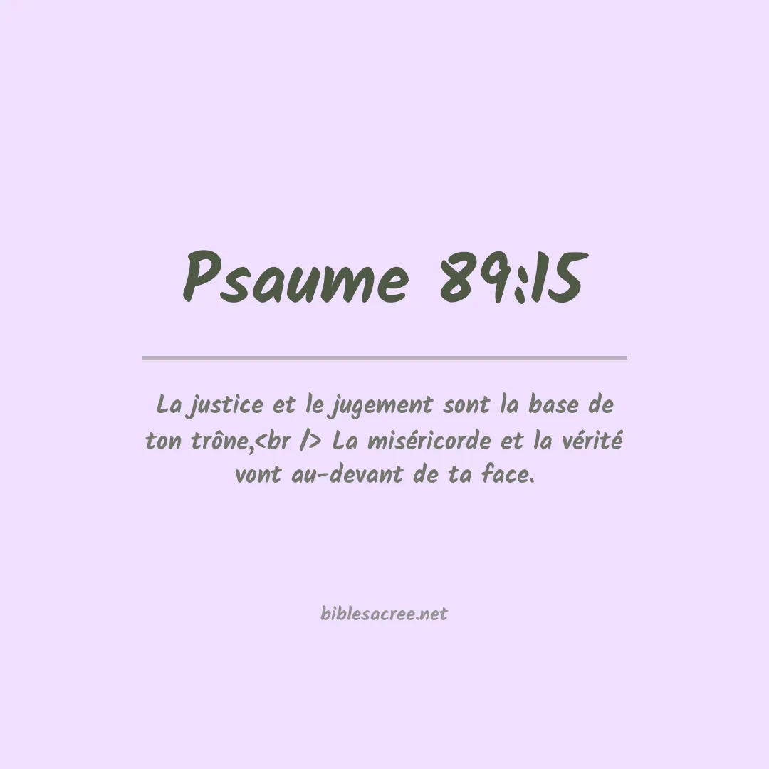 Psaume - 89:15