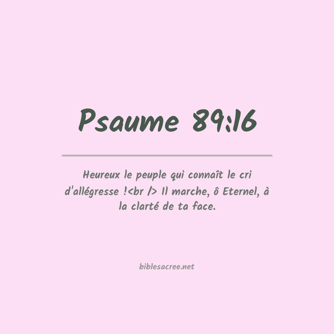 Psaume - 89:16