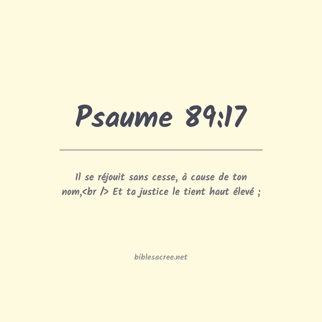 Psaume - 89:17