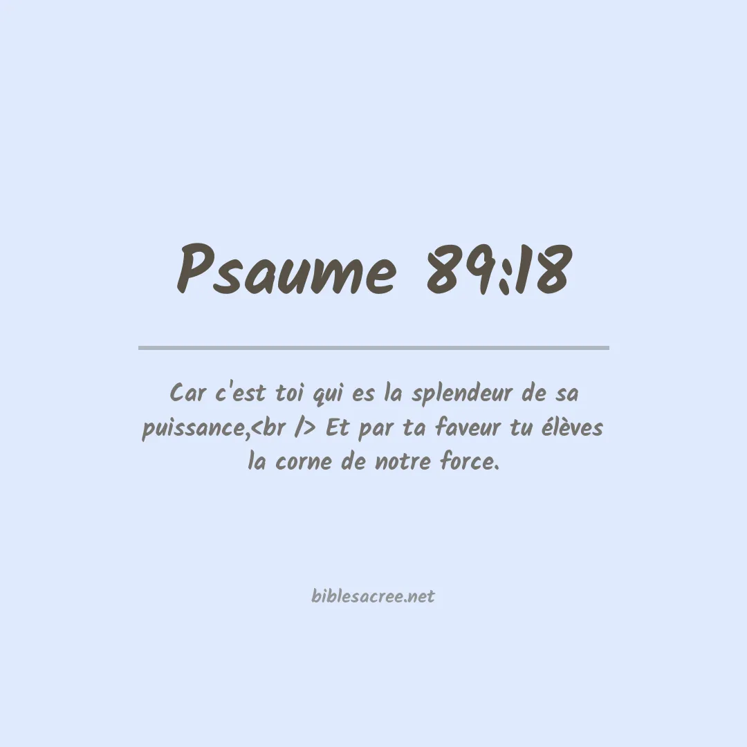 Psaume - 89:18