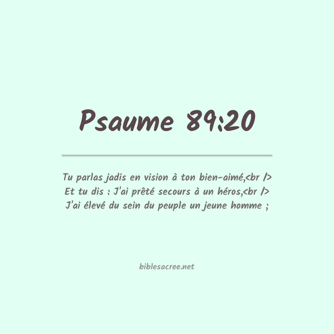Psaume - 89:20