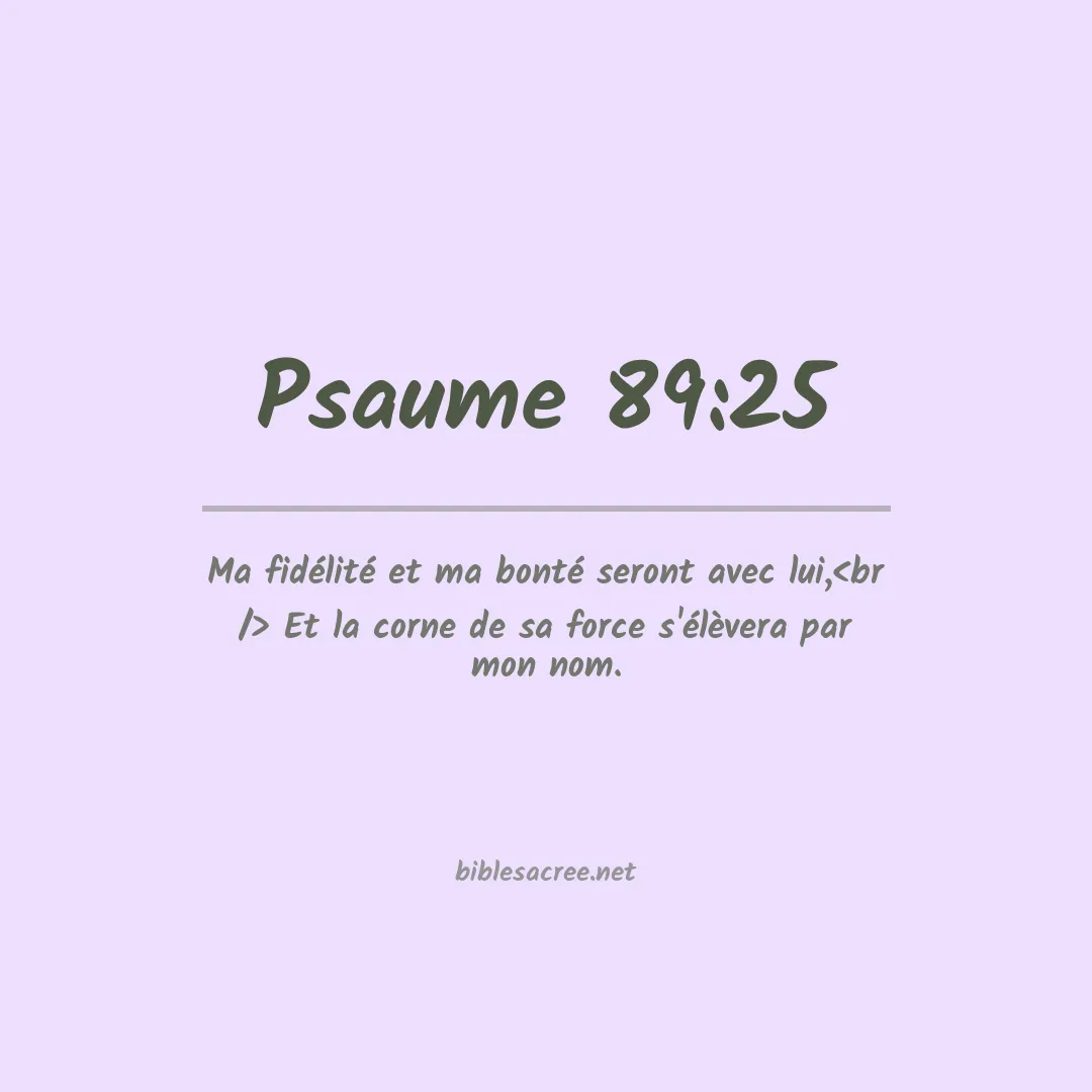 Psaume - 89:25