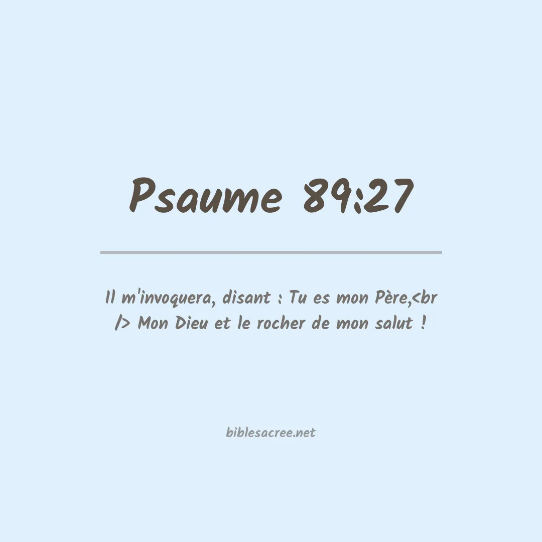 Psaume - 89:27