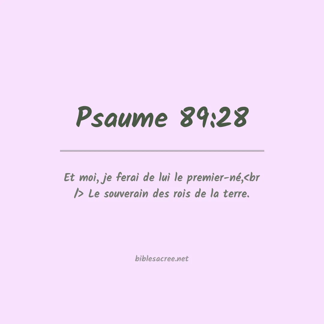 Psaume - 89:28