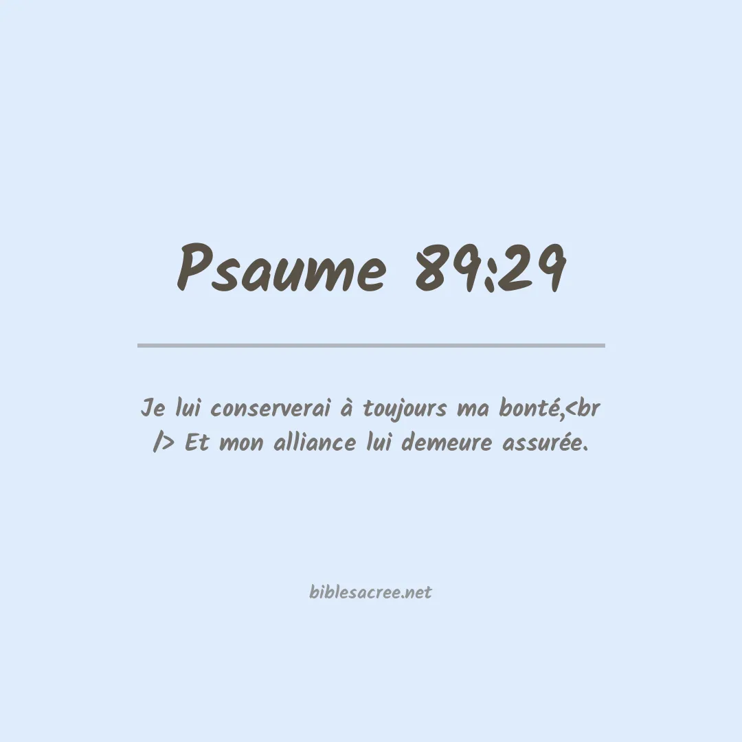Psaume - 89:29