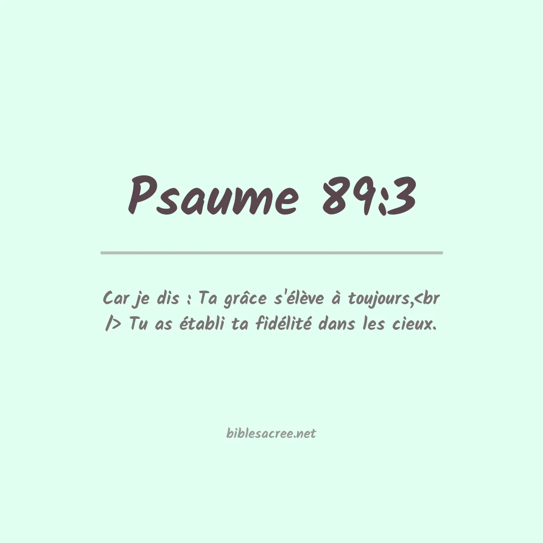 Psaume - 89:3
