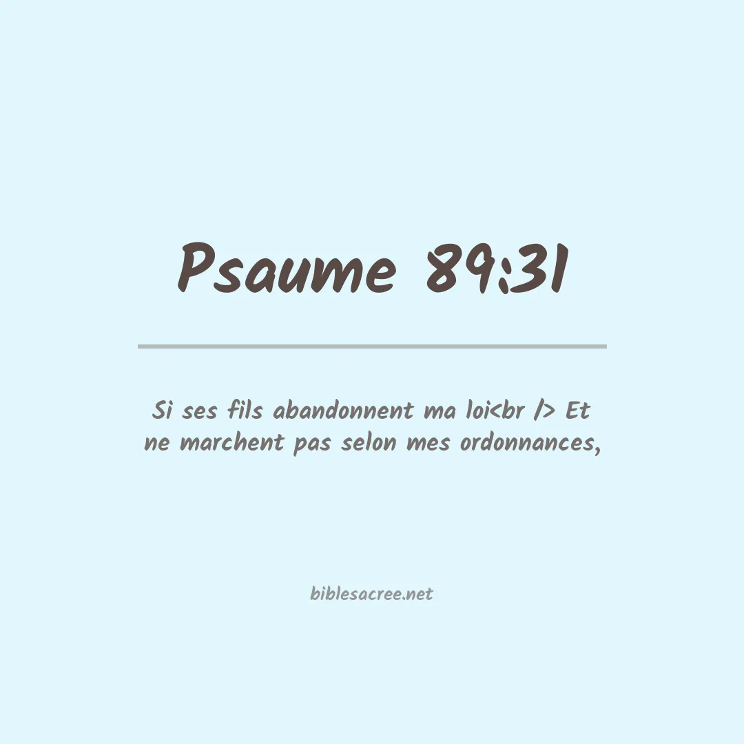 Psaume - 89:31