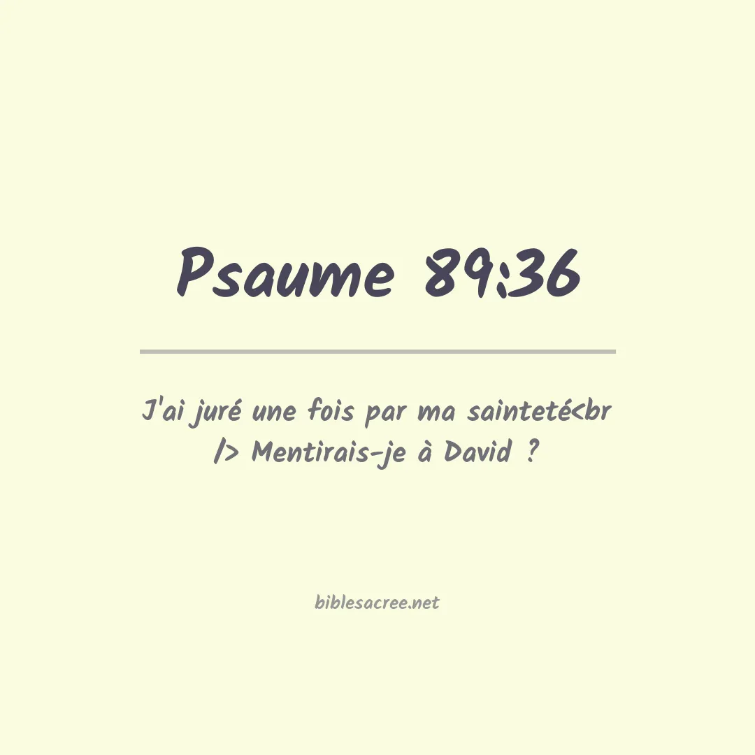 Psaume - 89:36