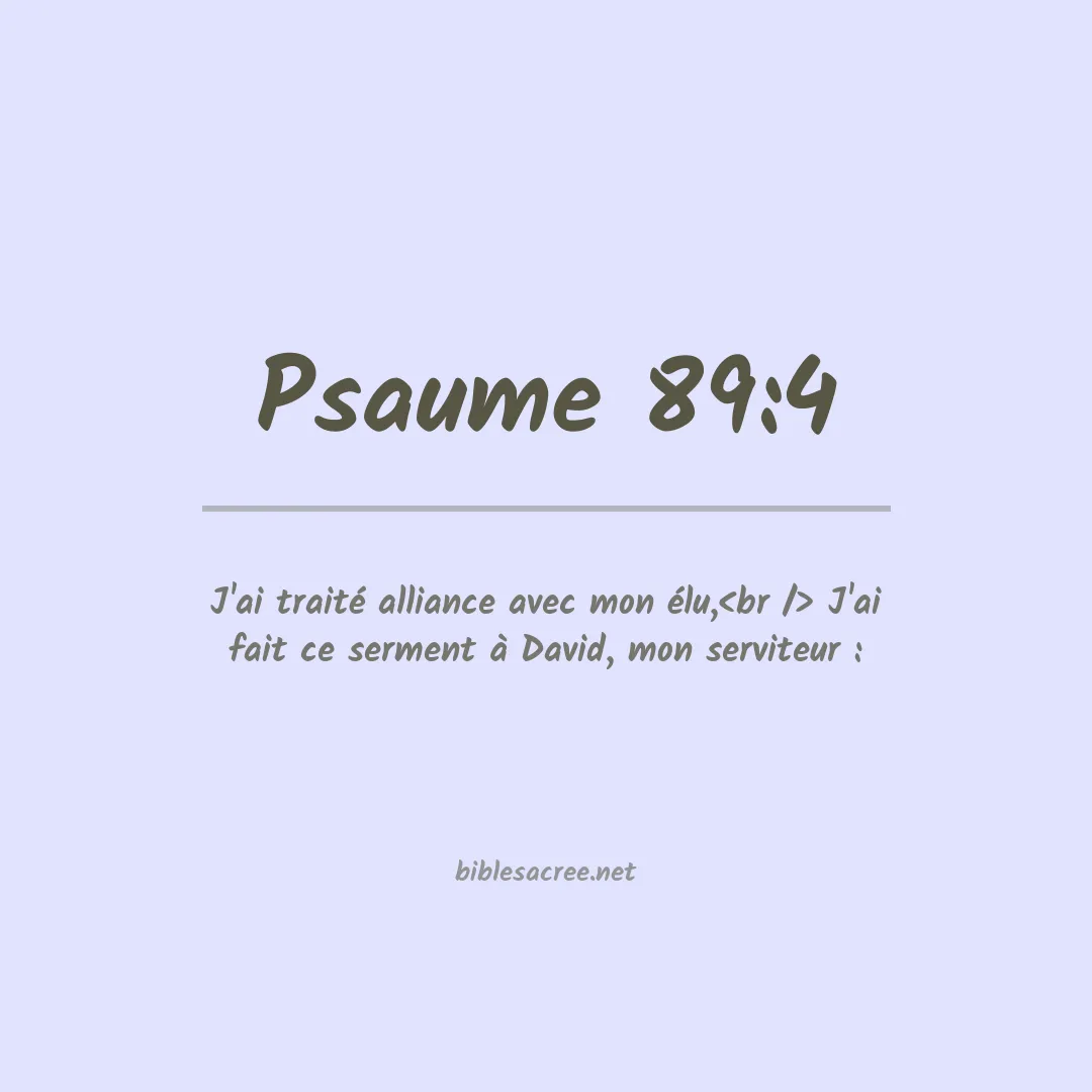 Psaume - 89:4