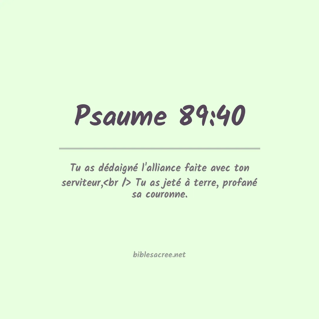 Psaume - 89:40