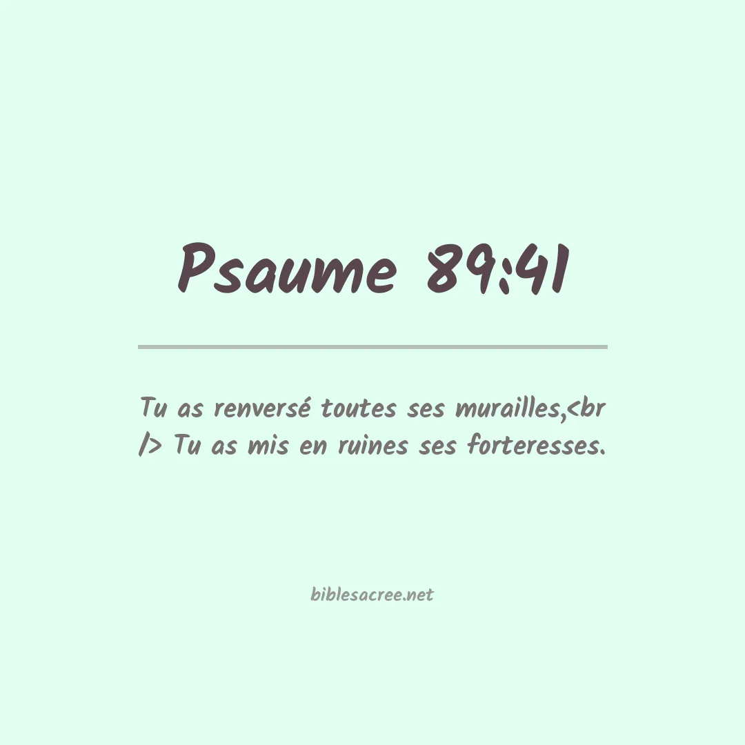 Psaume - 89:41