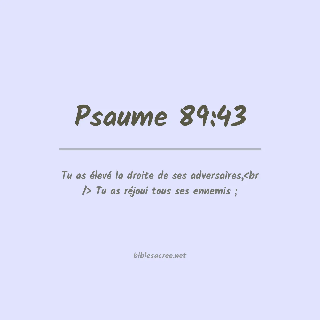 Psaume - 89:43