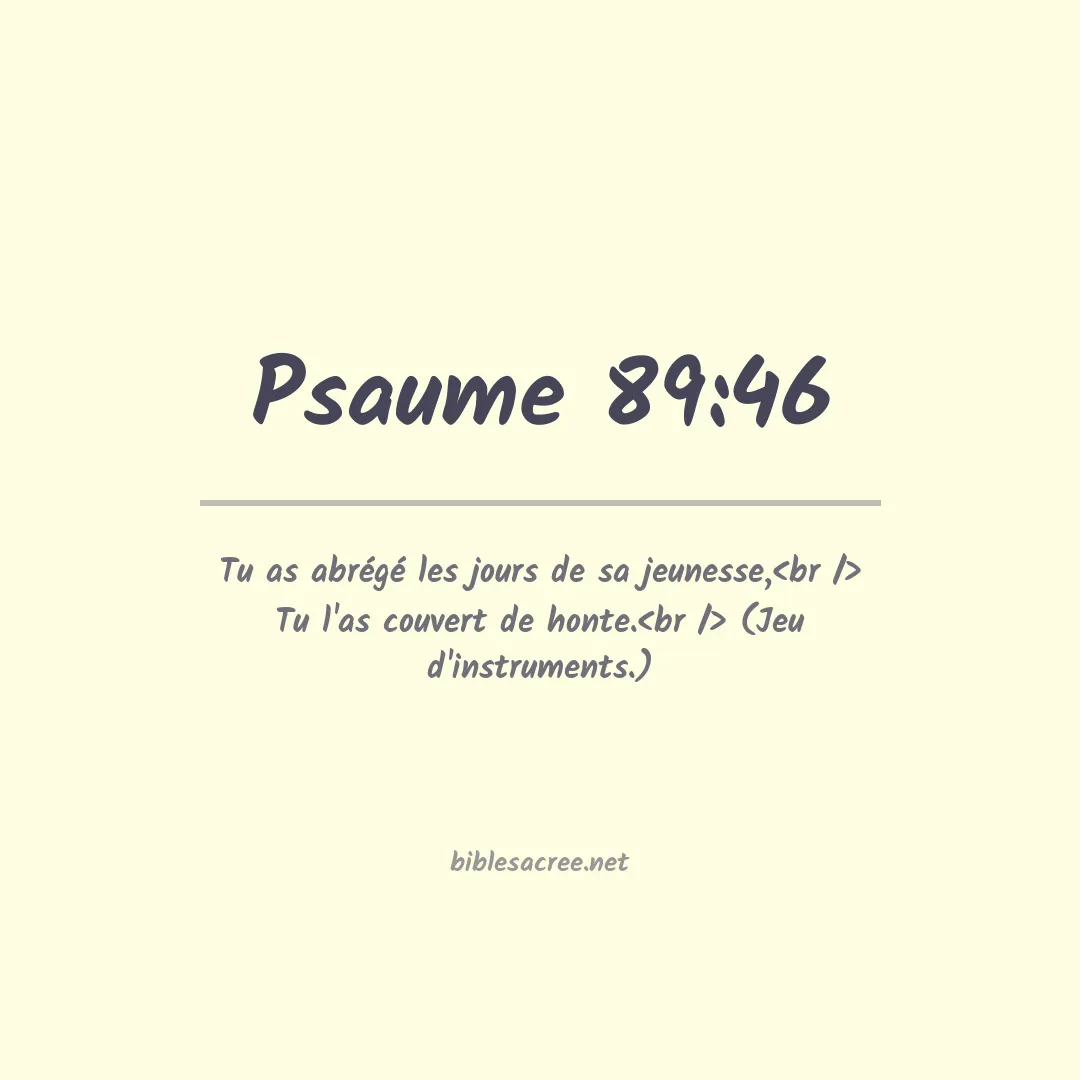 Psaume - 89:46