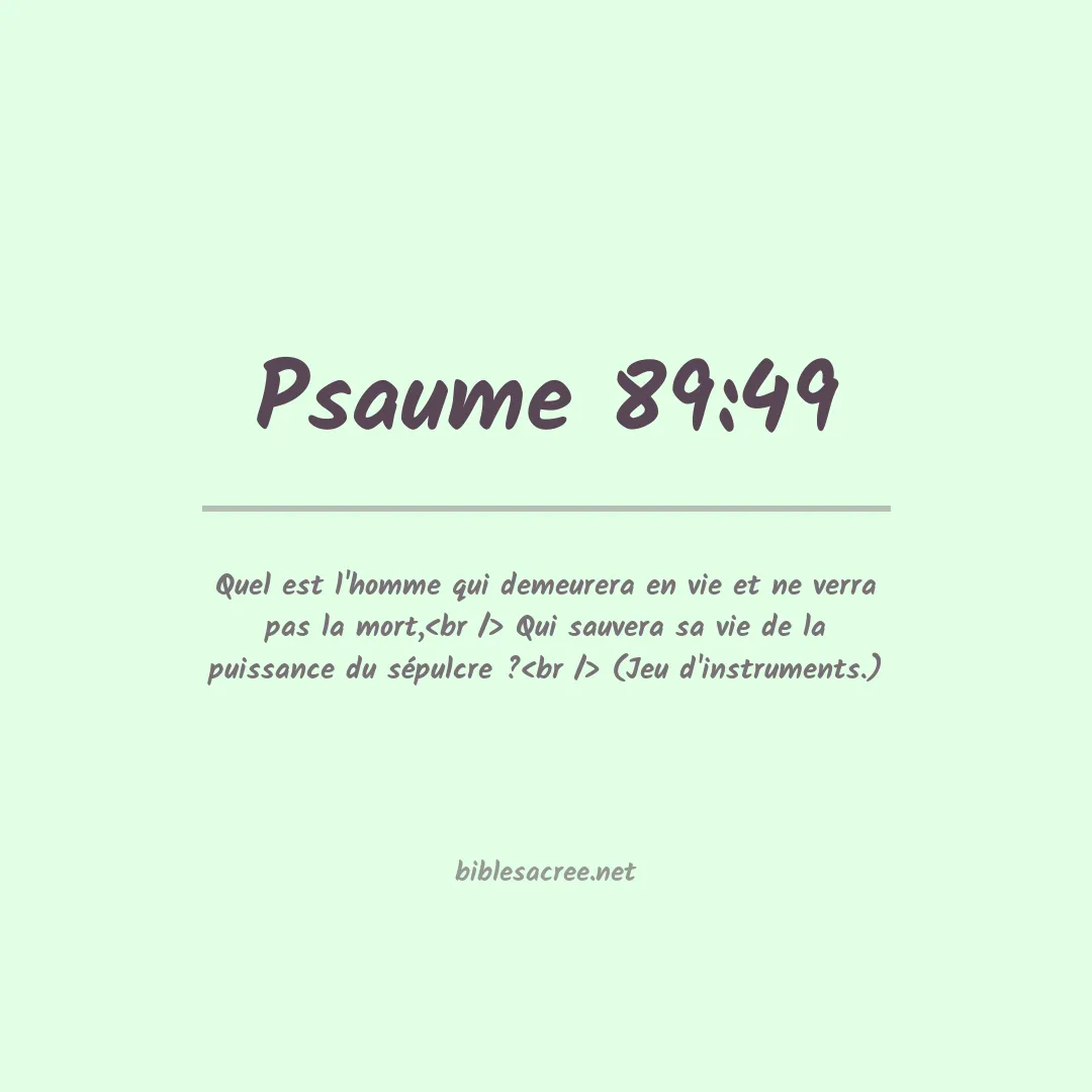 Psaume - 89:49