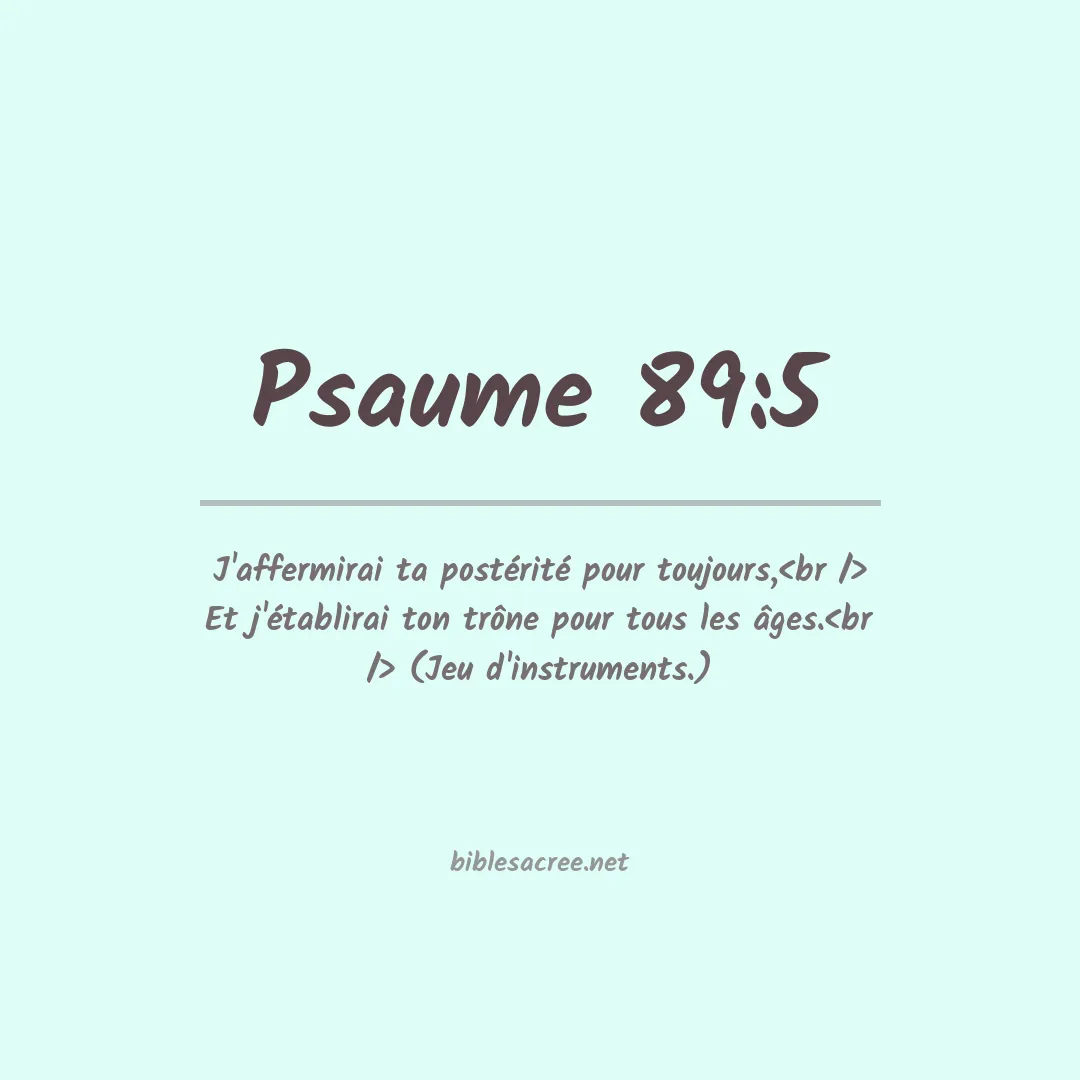 Psaume - 89:5