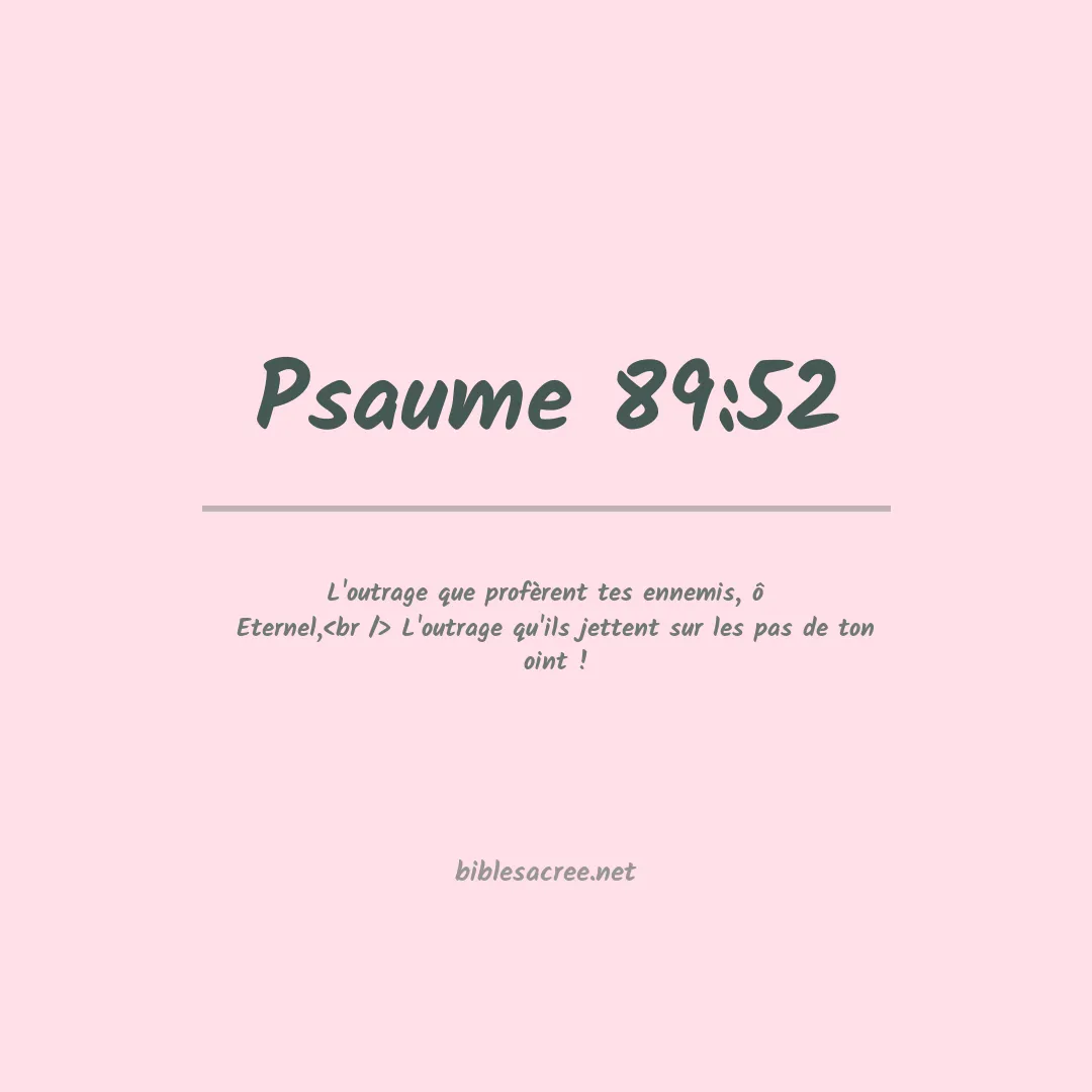 Psaume - 89:52