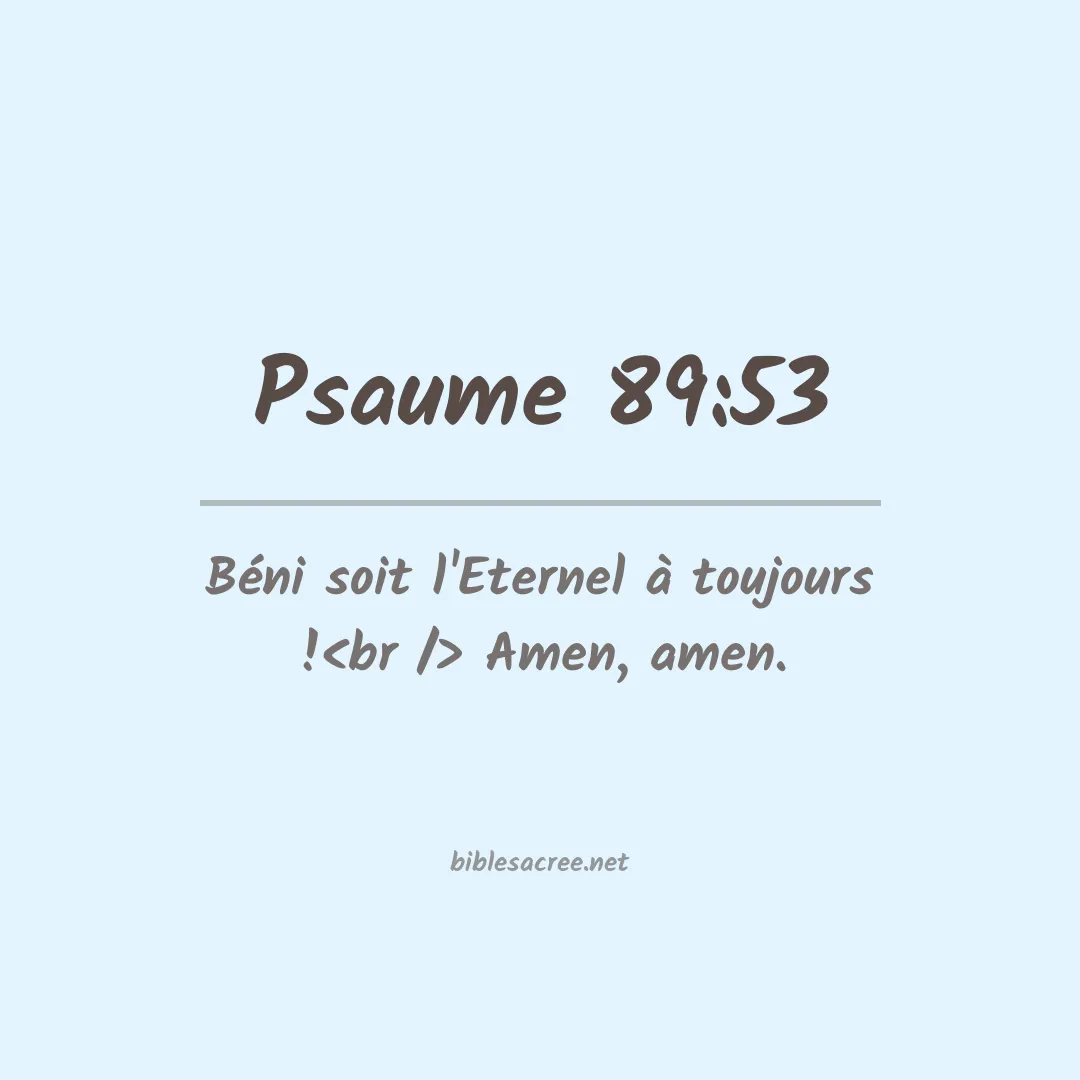 Psaume - 89:53