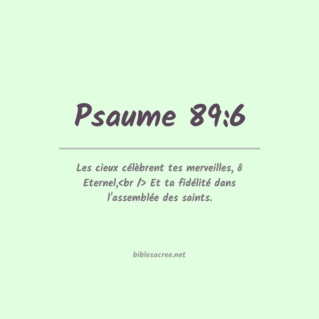 Psaume - 89:6