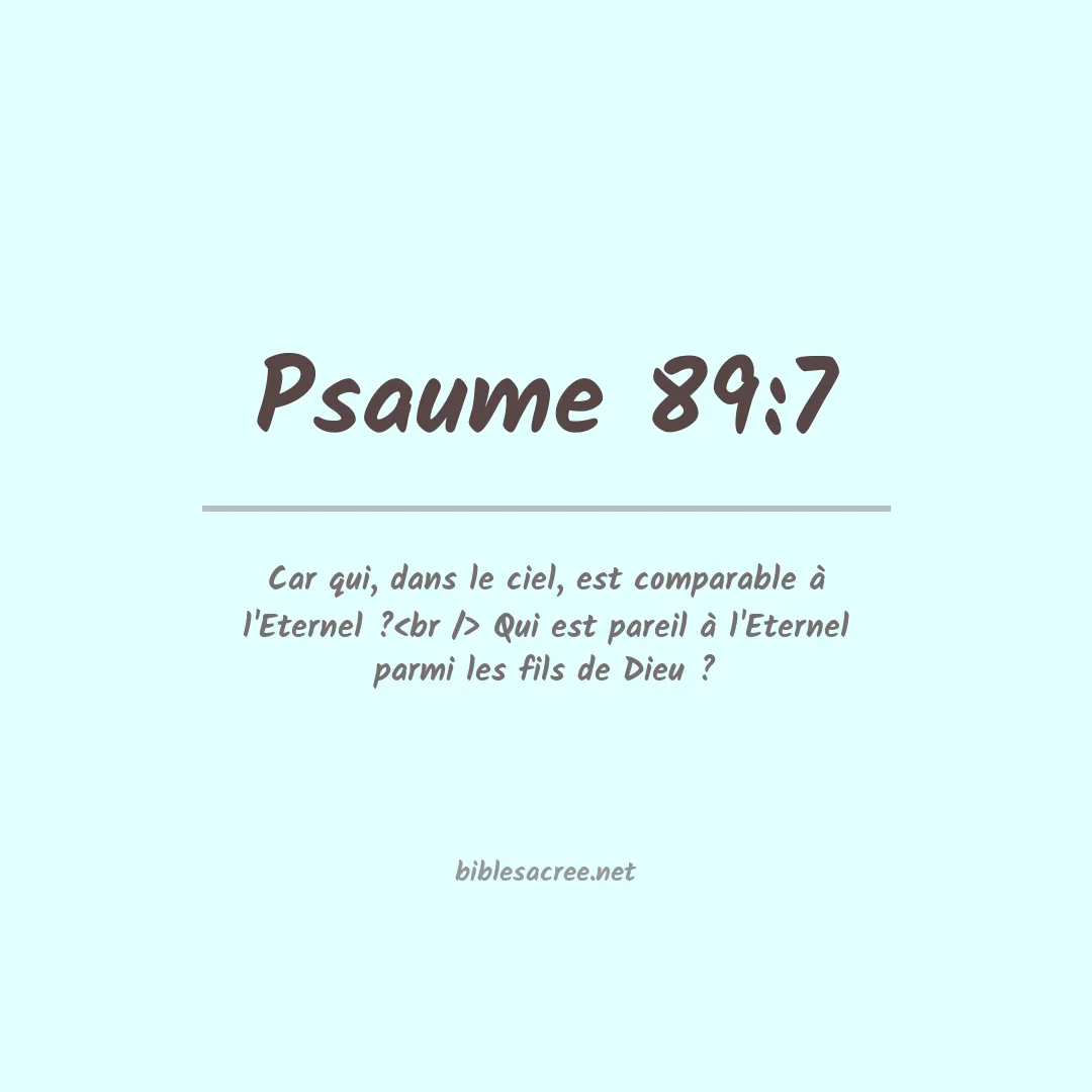 Psaume - 89:7