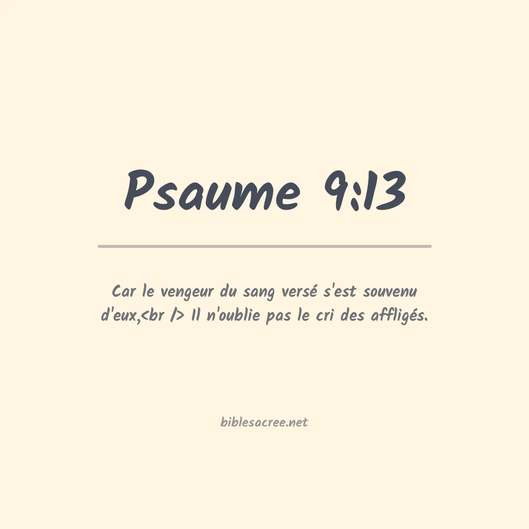 Psaume - 9:13