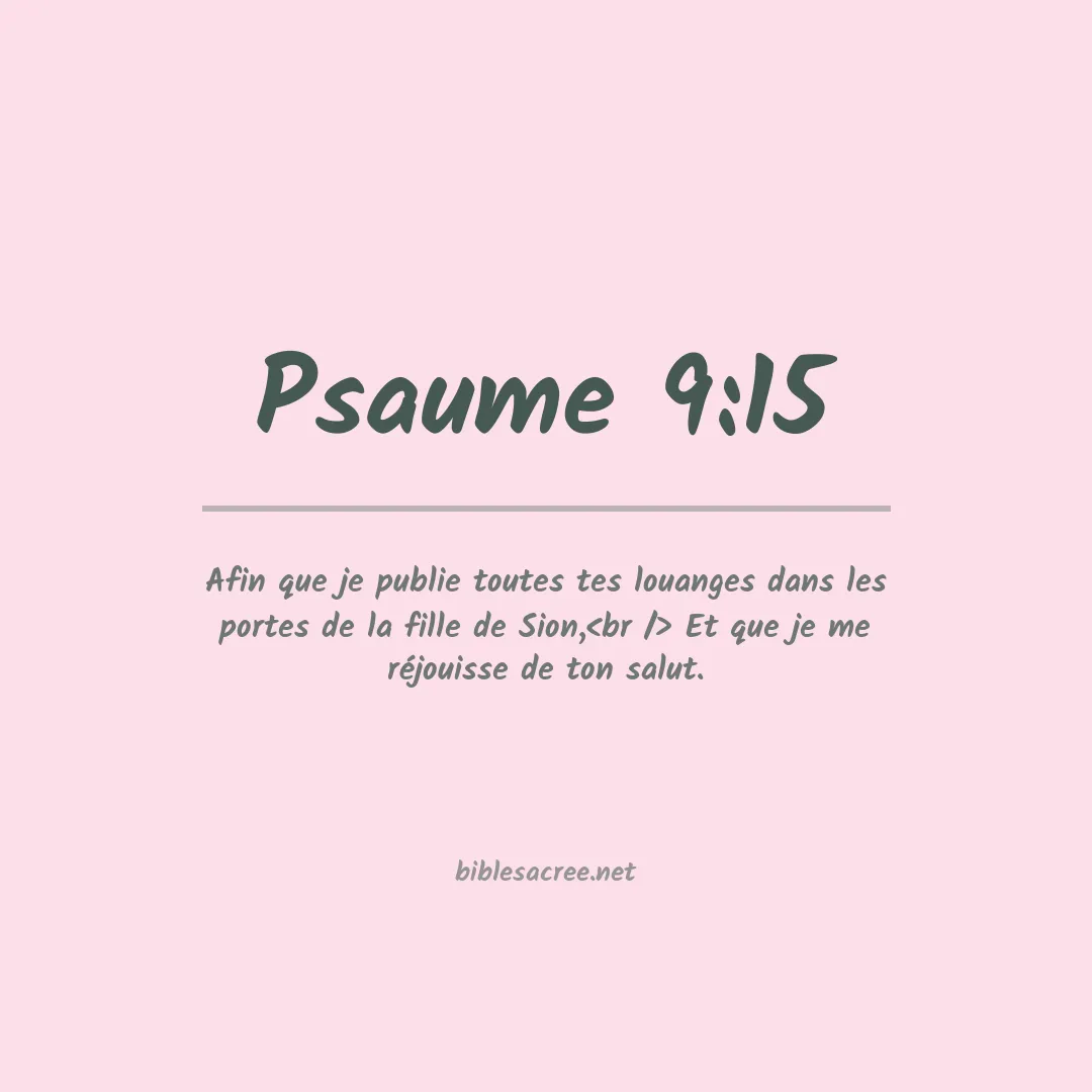 Psaume - 9:15