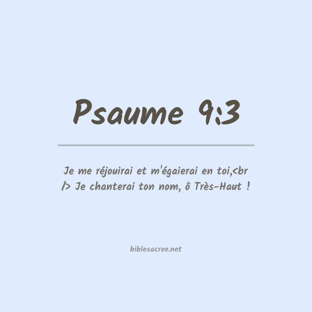 Psaume - 9:3