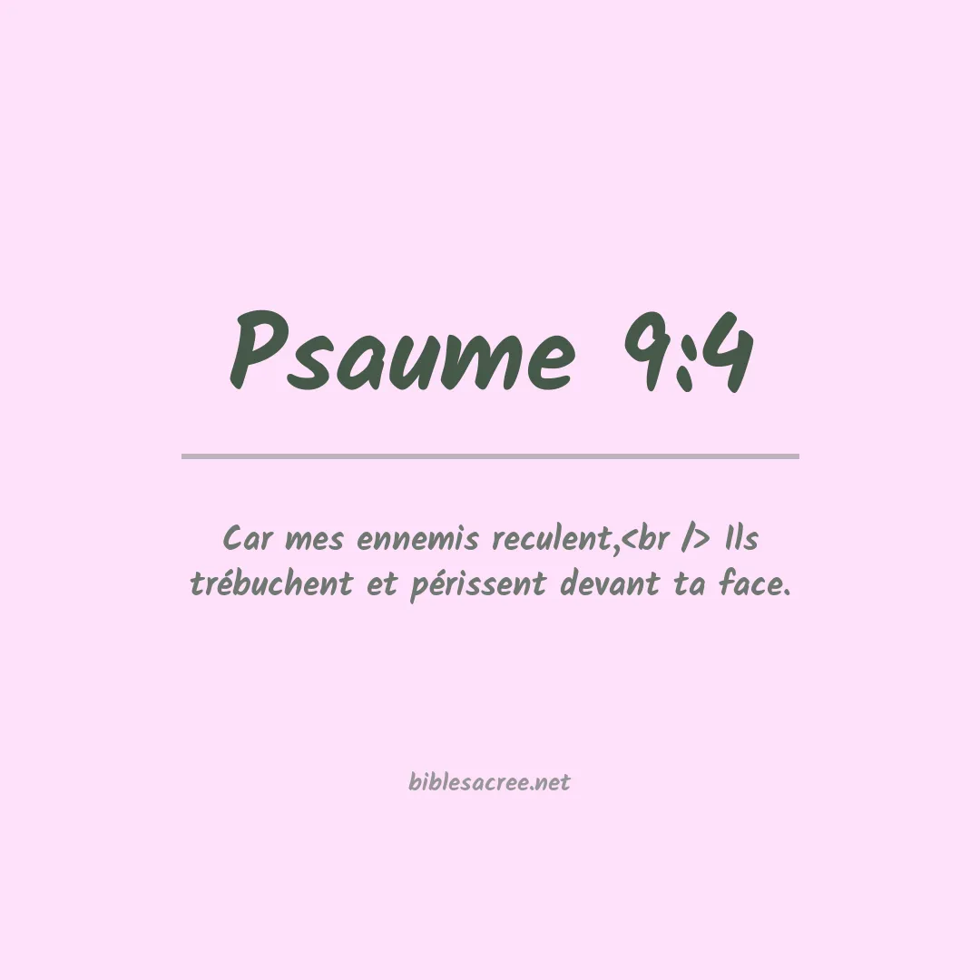 Psaume - 9:4