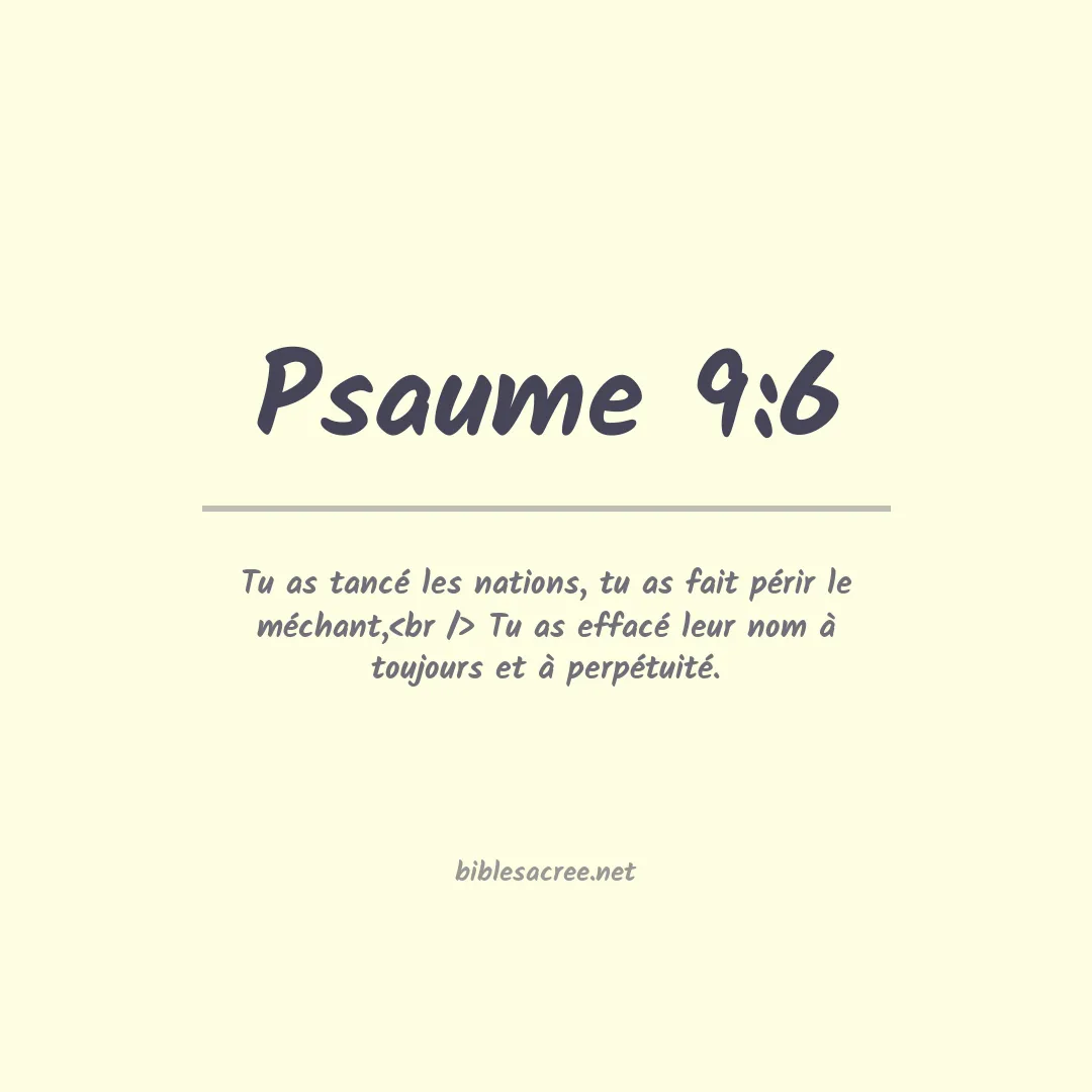 Psaume - 9:6