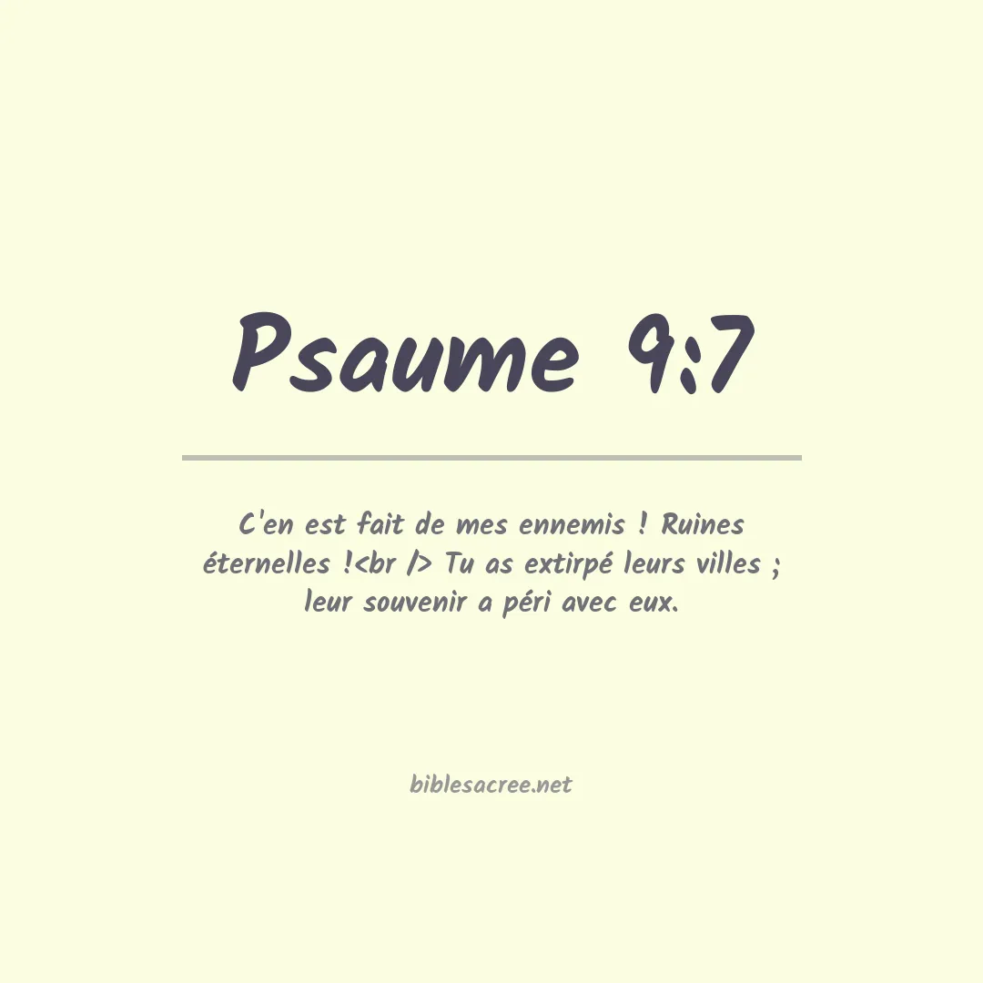 Psaume - 9:7