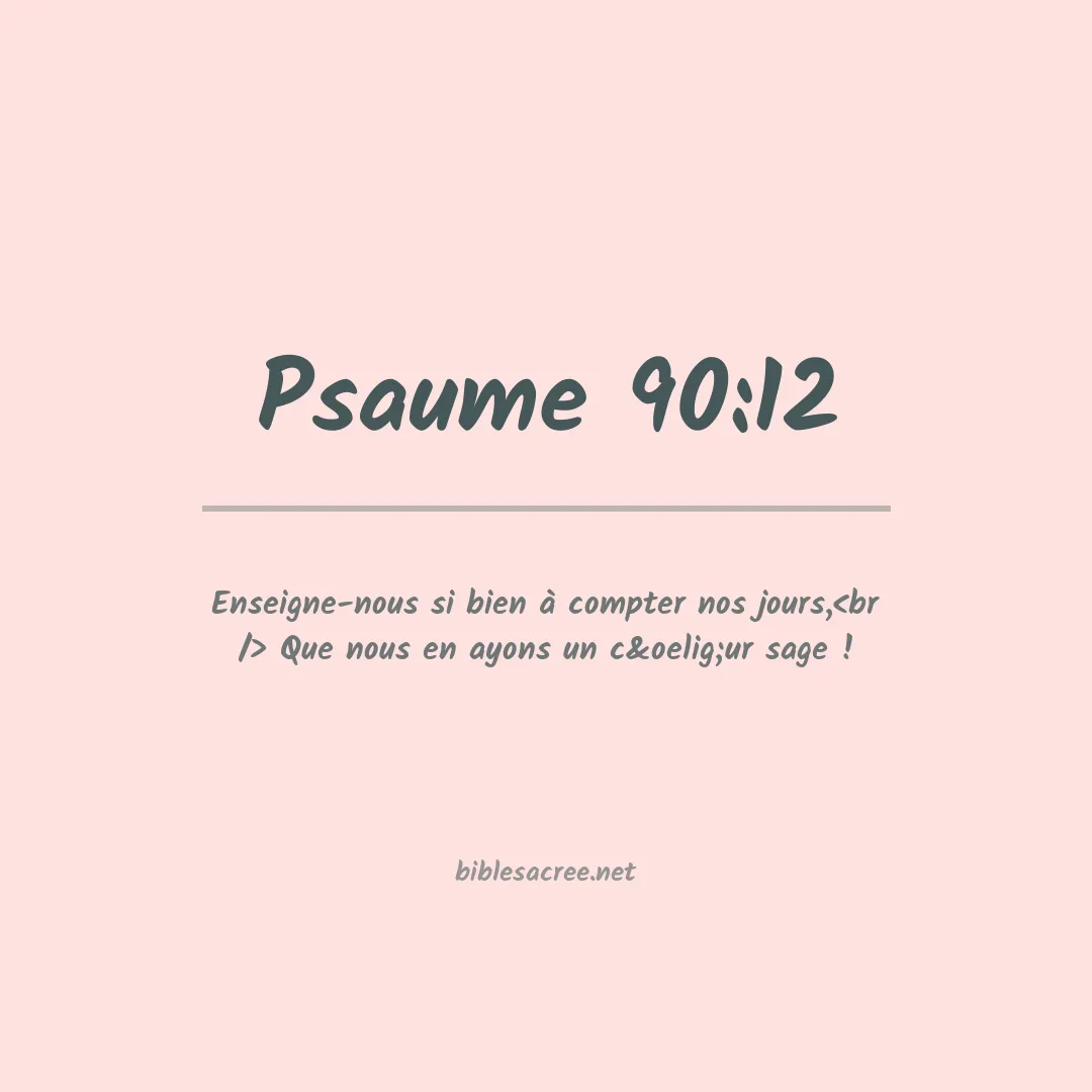 Psaume - 90:12