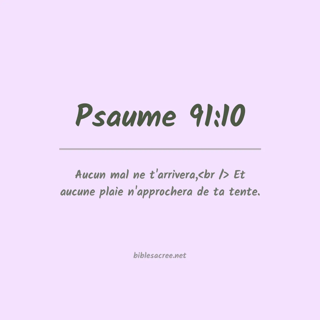 Psaume - 91:10