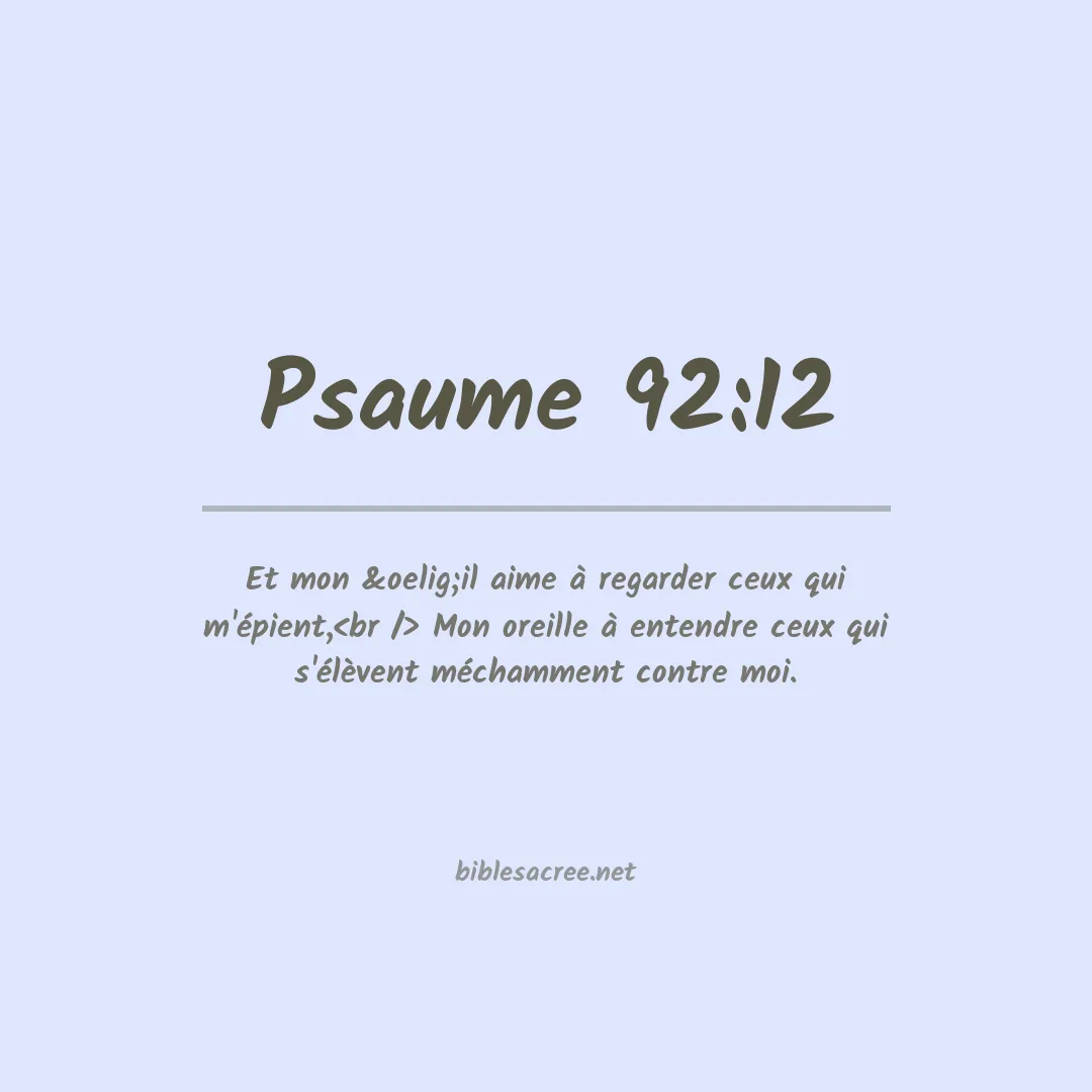 Psaume - 92:12