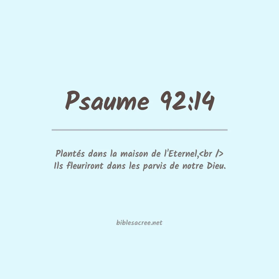 Psaume - 92:14