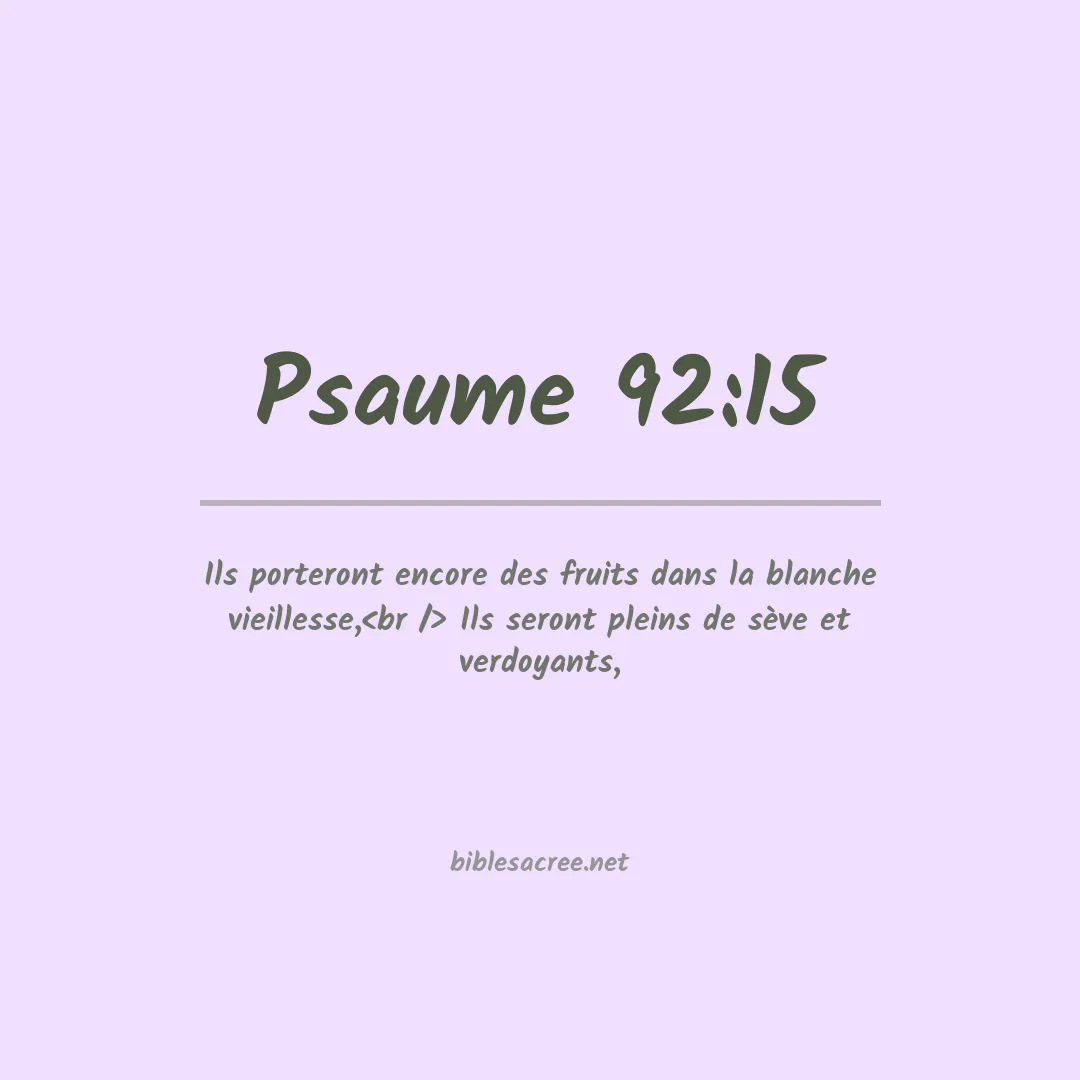 Psaume - 92:15