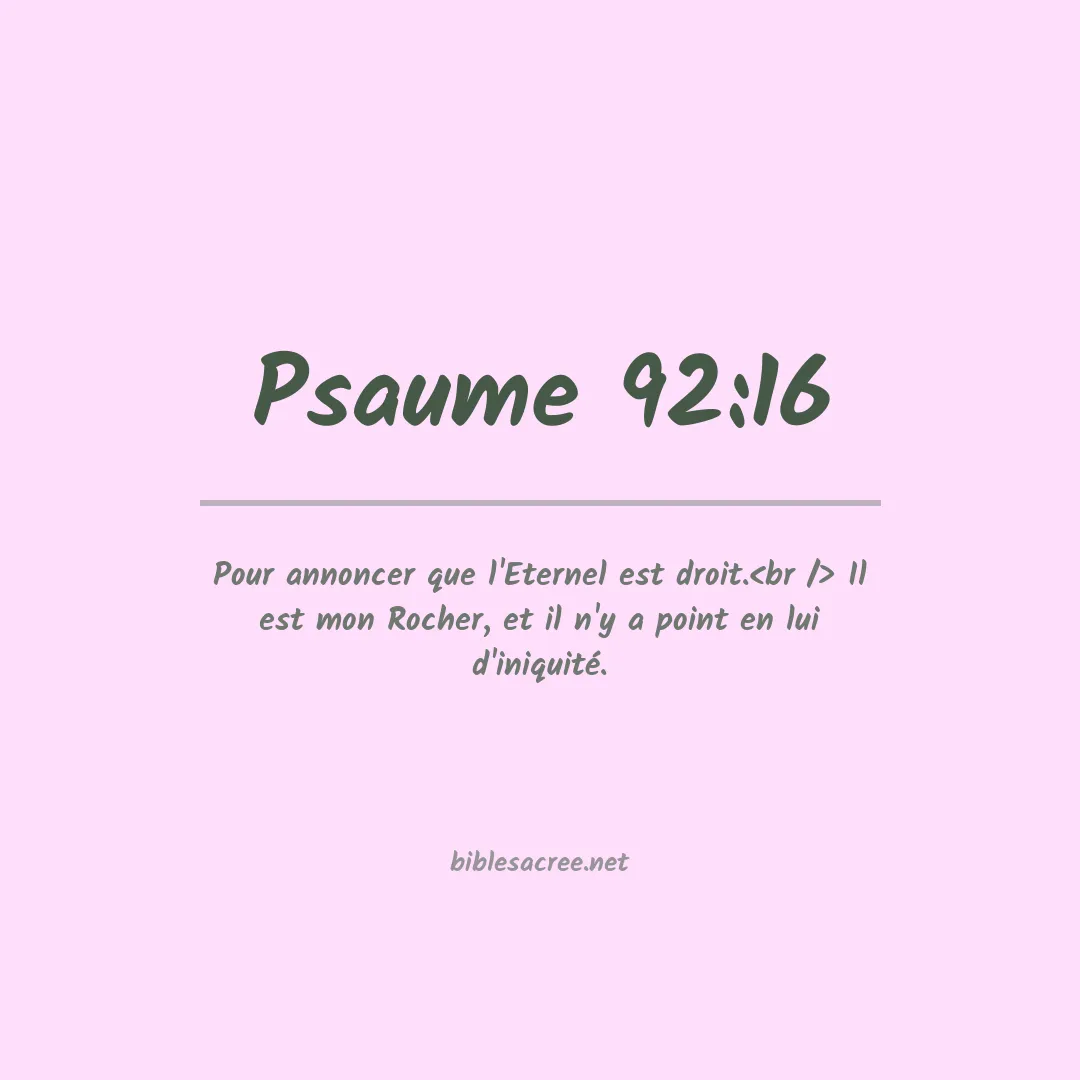 Psaume - 92:16