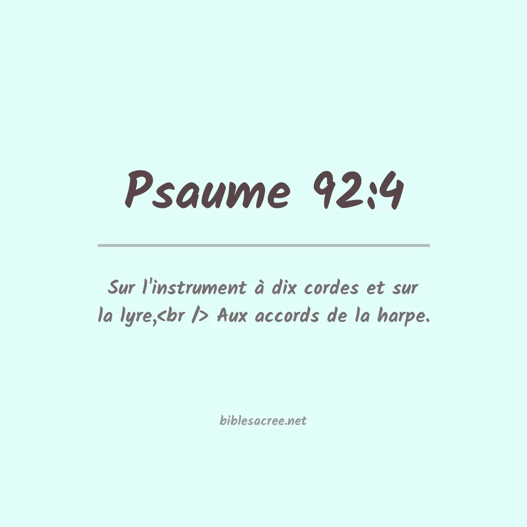 Psaume - 92:4