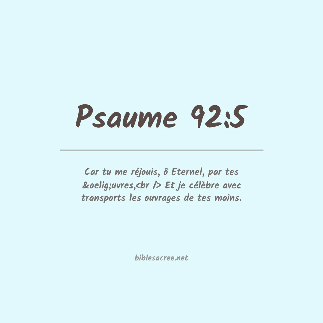 Psaume - 92:5