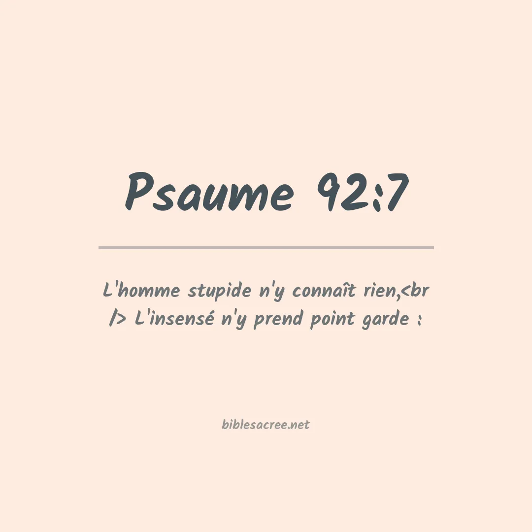 Psaume - 92:7