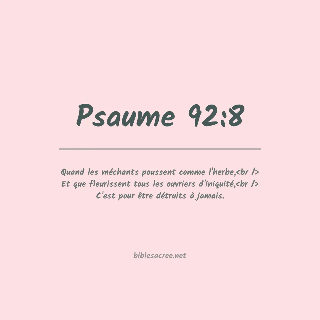Psaume - 92:8