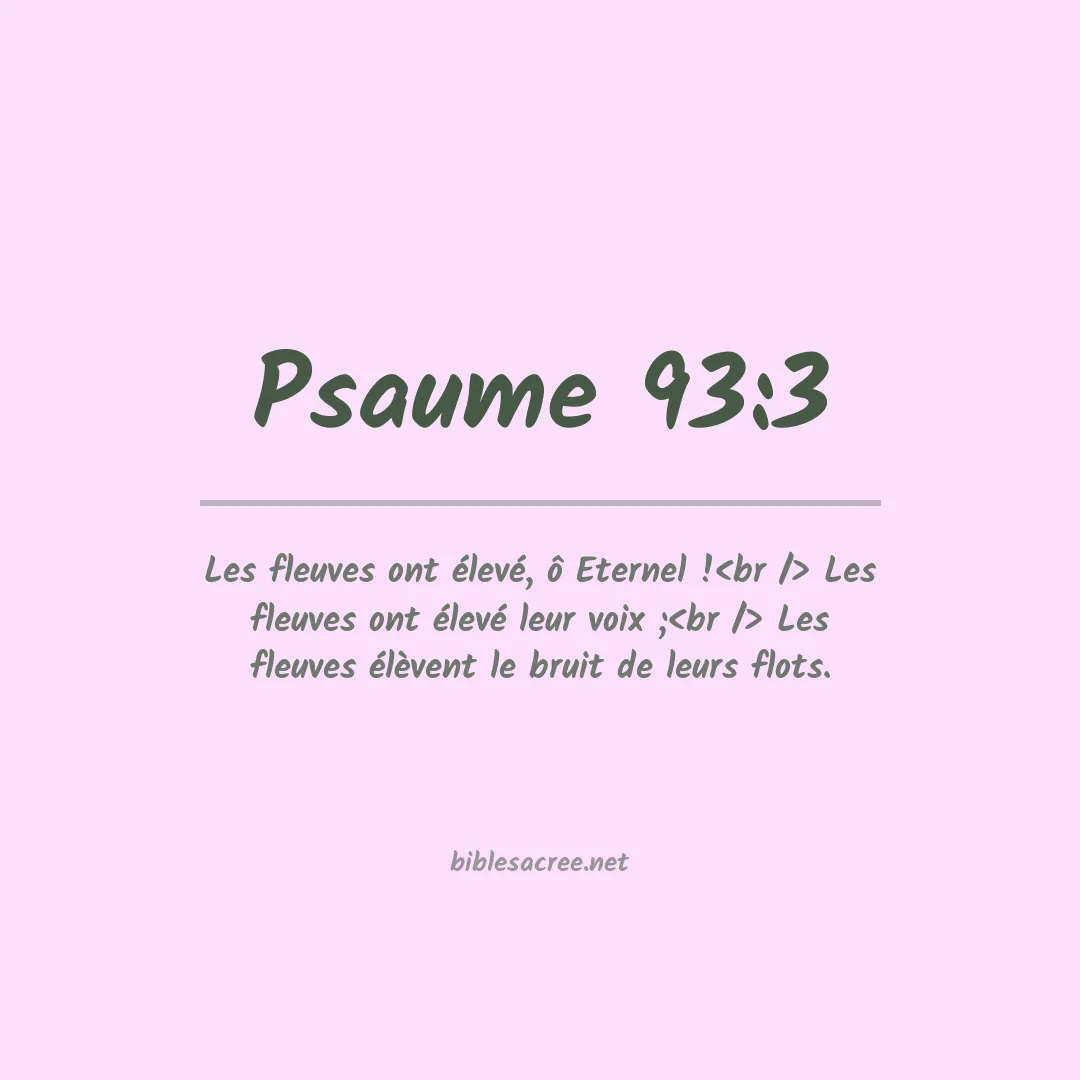 Psaume - 93:3