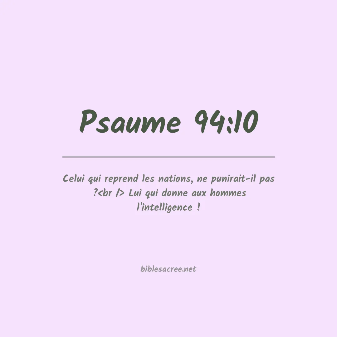 Psaume - 94:10