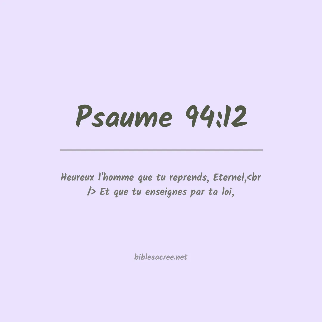 Psaume - 94:12