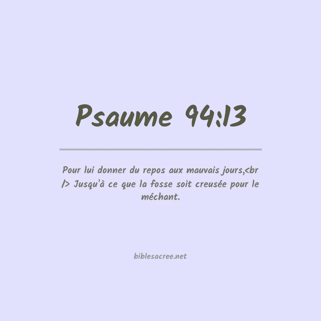 Psaume - 94:13